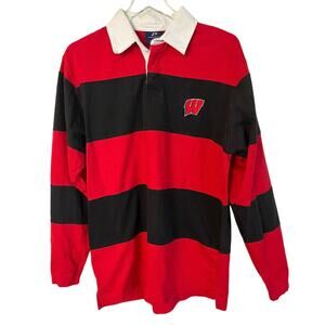 VTG Y2K Pro Player Men’s Sz M University Wisconsin “W” Polo Shirt Rugby